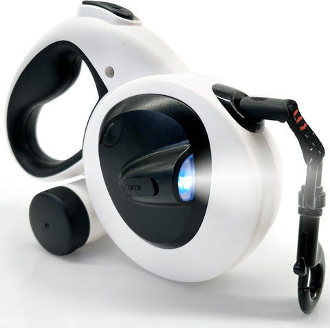 Glow Trek retractable leash with flashlight